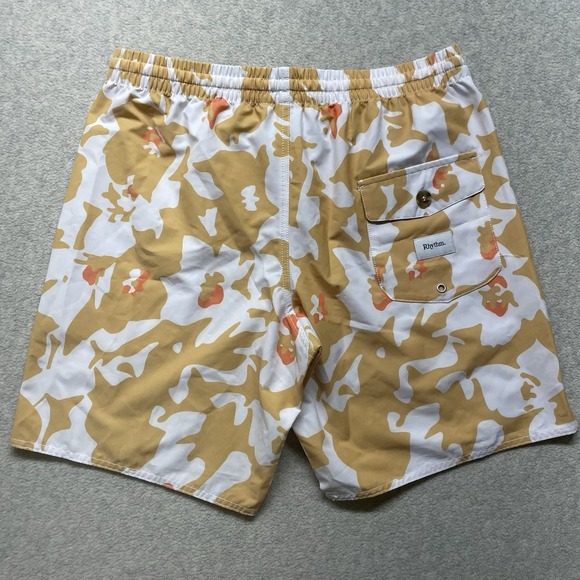 Rhythm In Blues Other - Rhythm Howser Beach Shorts Men's Size 34 Gold Camo Swim Trunks NWT $72